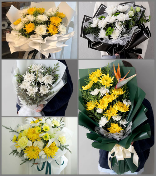 山东青岛平度市店子镇西大张家村白事花束代送
